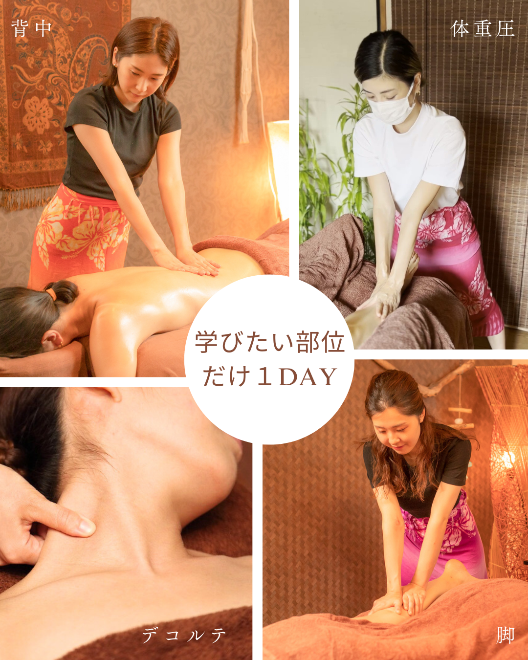 学びたい部位だけ１DAY